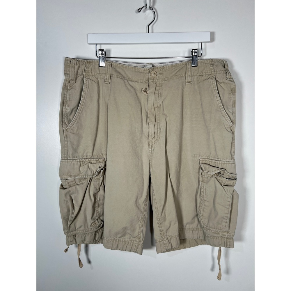 Firefly Cargo Shorts Tan Khaki Cotton Utility Gorpcore Hiking Mens‎ Size 36